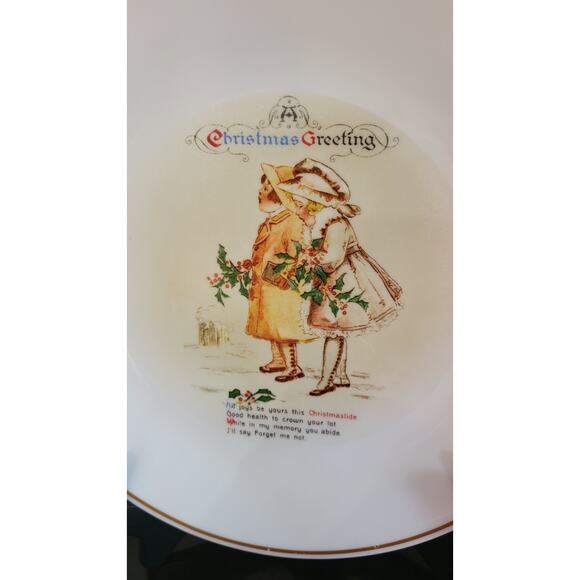 Vintage Corelle Christmas Greeting Plate Holiday Collectible Winter Scene - Picture 6 of 10